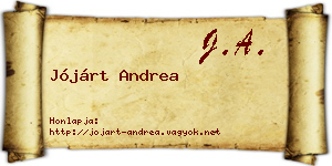 Jójárt Andrea névjegykártya