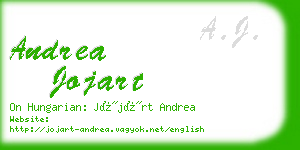 andrea jojart business card